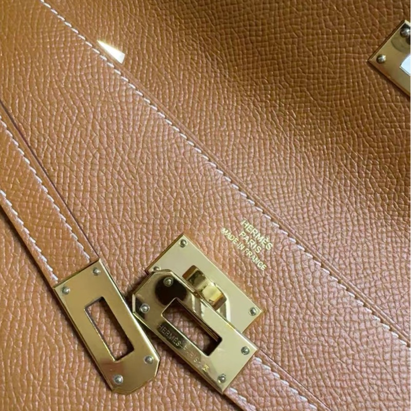 Hermes kelly long wallet 金棕金扣-1