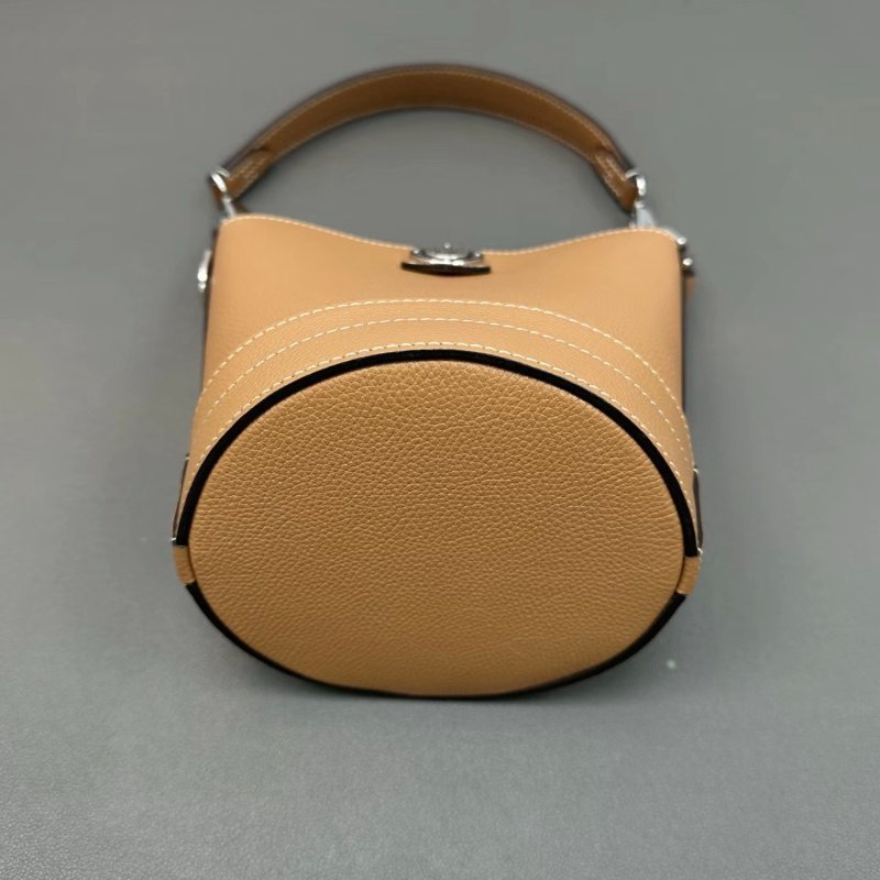 MOYNAT 棕色銀扣 BaluchonBB肩背子母手提包15*18*14.5 98新-2