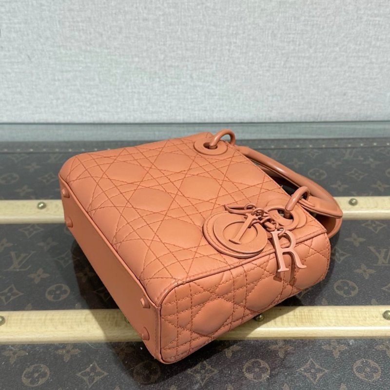 DIOR 磨砂三格黛妃手提肩背斜背包17*15*7 98新配件塵袋-2