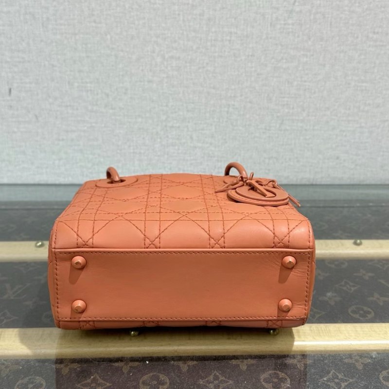 DIOR 磨砂三格黛妃手提肩背斜背包17*15*7 98新配件塵袋-3