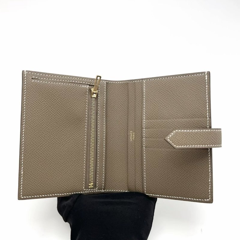 HERMES 大象灰金扣Bearn短夾 12*9.5*1.5 全新閒置配件盒子-1