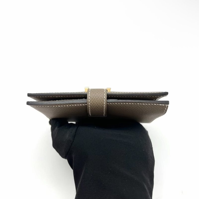 HERMES 大象灰金扣Bearn短夾 12*9.5*1.5 全新閒置配件盒子-3