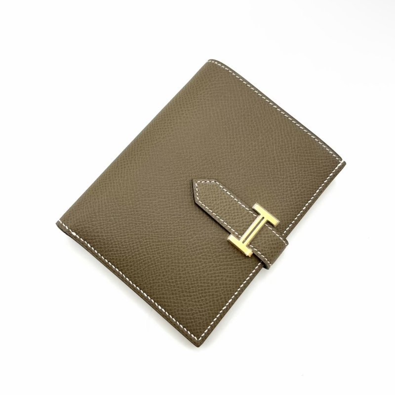 HERMES 大象灰金扣Bearn短夾 12*9.5*1.5 全新閒置配件盒子-4