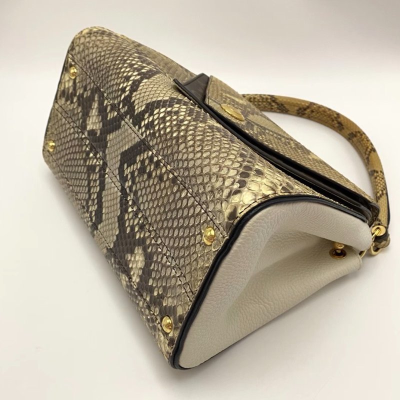 LV Doublev蛇皮拼色肩背斜背包芯片款 28*21*16 98新配件塵袋-1