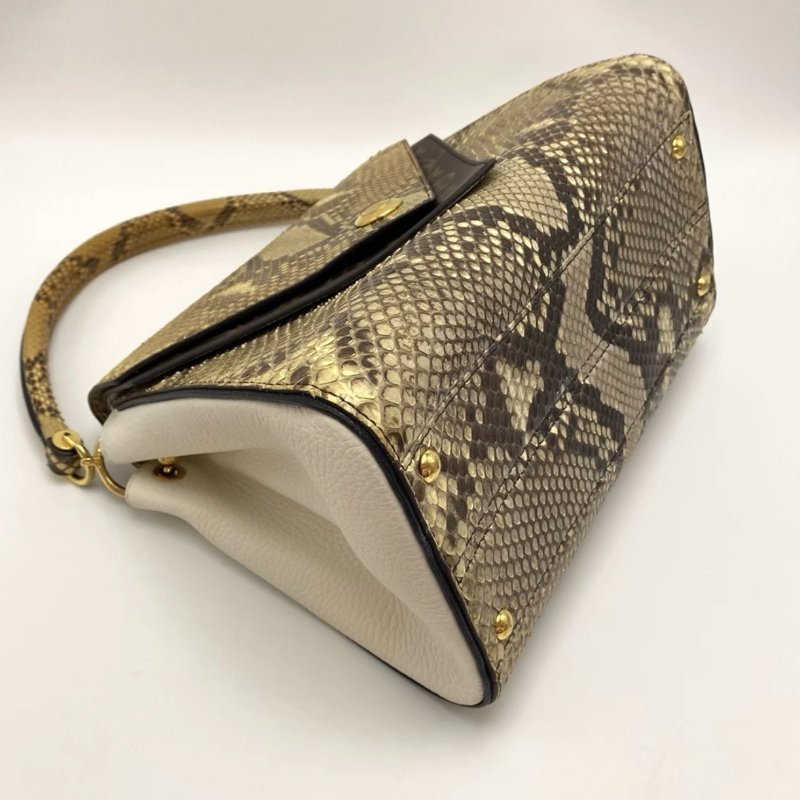 LV Doublev蛇皮拼色肩背斜背包芯片款 28*21*16 98新配件塵袋-3