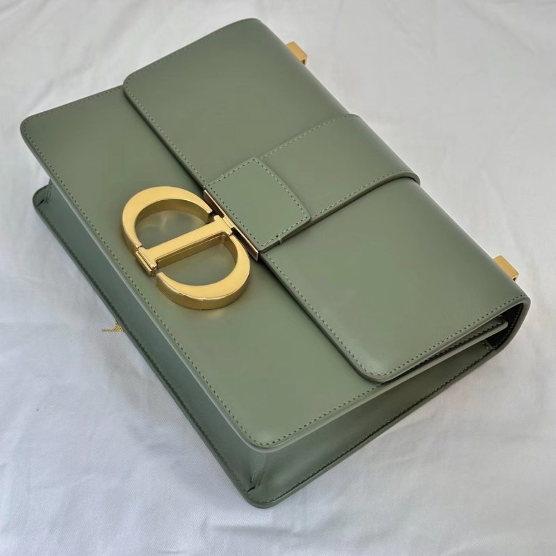 DIOR 蒙田30酪梨綠金扣肩背斜背包25*16.5*9 99新 配件塵袋-2