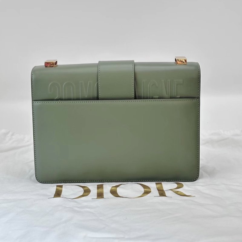 DIOR 蒙田30酪梨綠金扣肩背斜背包25*16.5*9 99新 配件塵袋-5