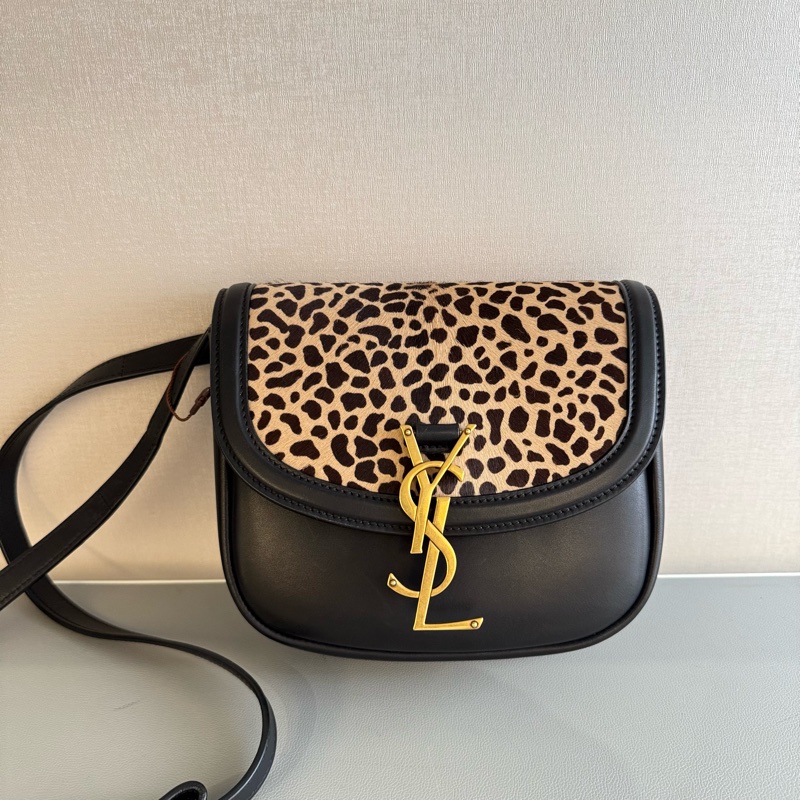 Saint Laurent 限量款小号豹紋Kaia羊皮马鞍包-0