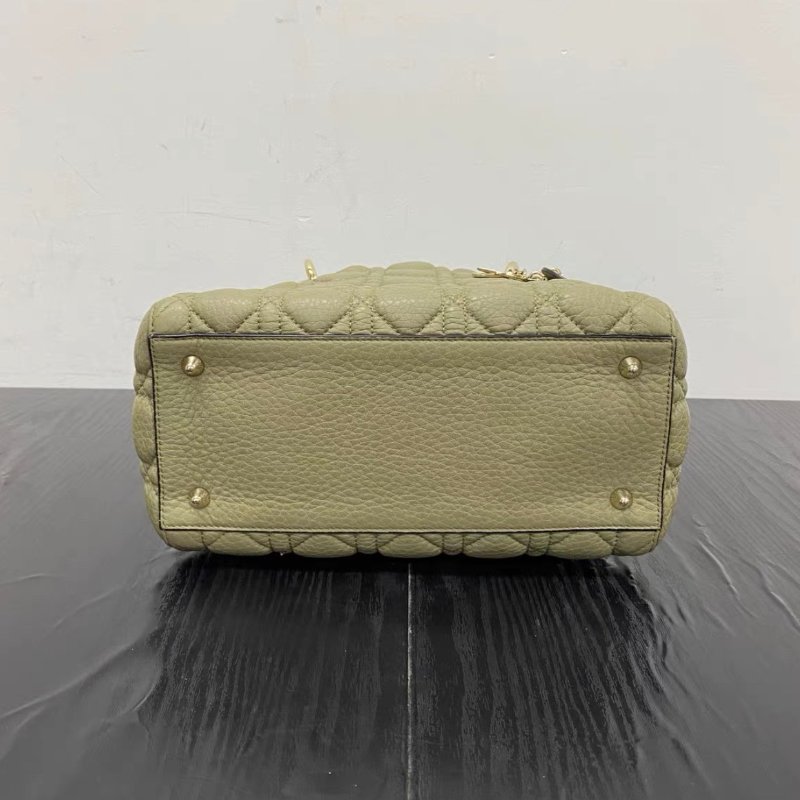 DIOR Lady Dior My ABCDior灰綠色手提肩背包24*21*11 98新配件塵袋-3