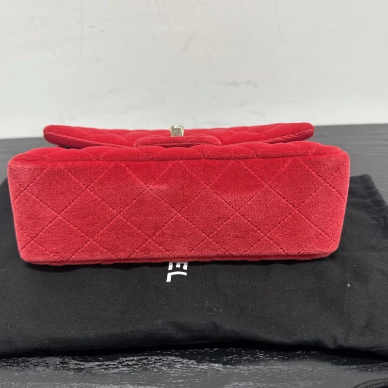 CHANEL cf紅金大 mini斜背包20*12*6 98新配件塵袋保卡-3