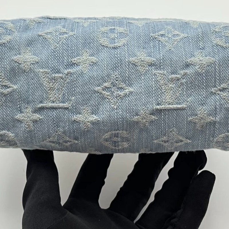 LV牛仔 speedy nano手提斜背包芯片款17*11*7.5 99新配件盒子塵袋購證-3