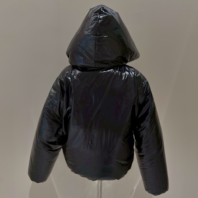 Alexander Wang 黑色短版羽絨連帽外套 S-8