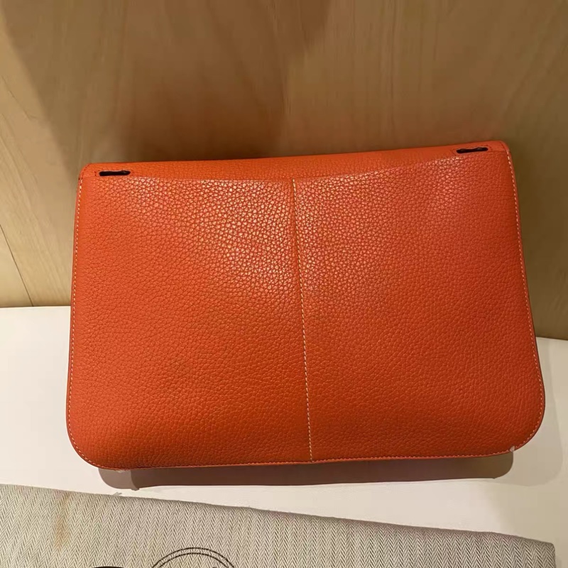 Hermes 愛馬仕  Halzan31南瓜色tc皮 金扣-1