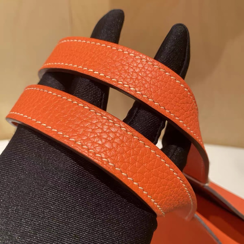 Hermes 愛馬仕  Halzan31南瓜色tc皮 金扣-6
