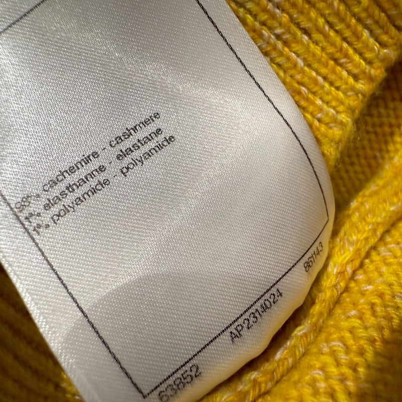 CHANEL 黃色吉他羊毛針織上衣 42碼-8