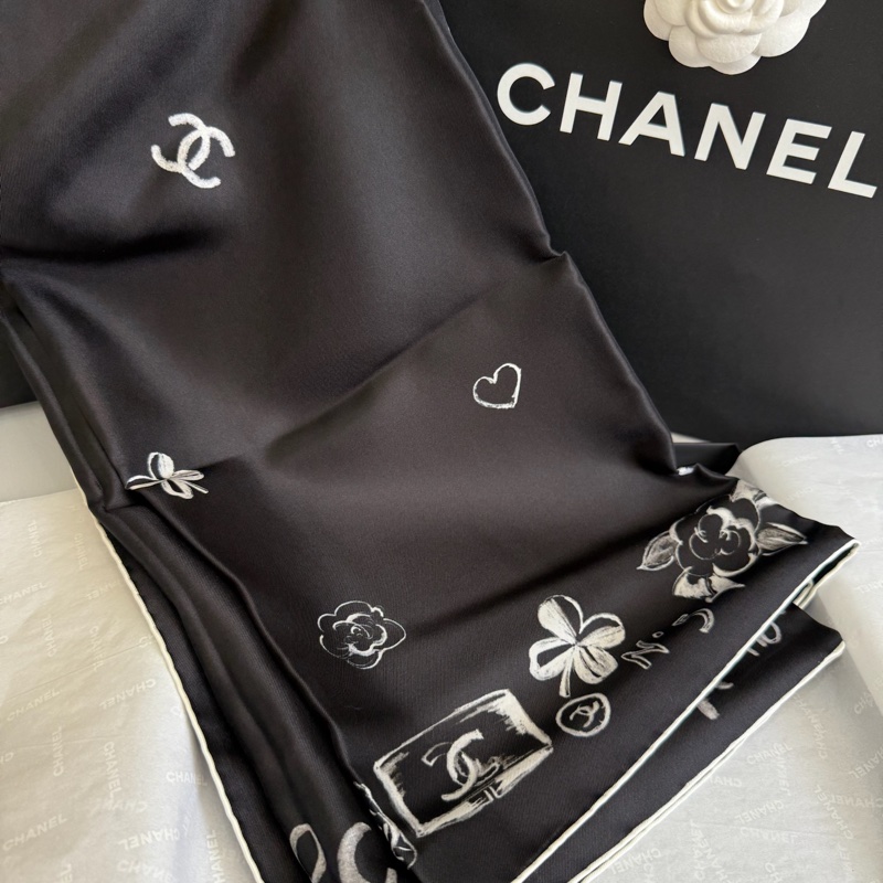 「M.Y精品」 Chanel 小香 絲巾 經典元素 真絲 掛巾 掛飾絲巾-2