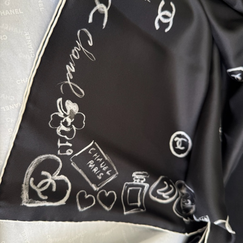 「M.Y精品」 Chanel 小香 絲巾 經典元素 真絲 掛巾 掛飾絲巾-5