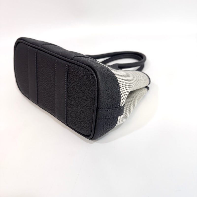 Hermes 愛馬仕85石板灰NEGONDA拚帆布Garden Party 23 H086418-9