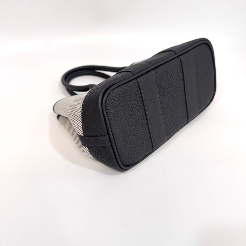 Hermes 愛馬仕85石板灰NEGONDA拚帆布Garden Party 23 H086418-10