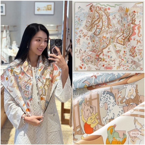 「M.Y精品」 🐎馬家 馬術學院 絲巾 真絲絲巾 送禮