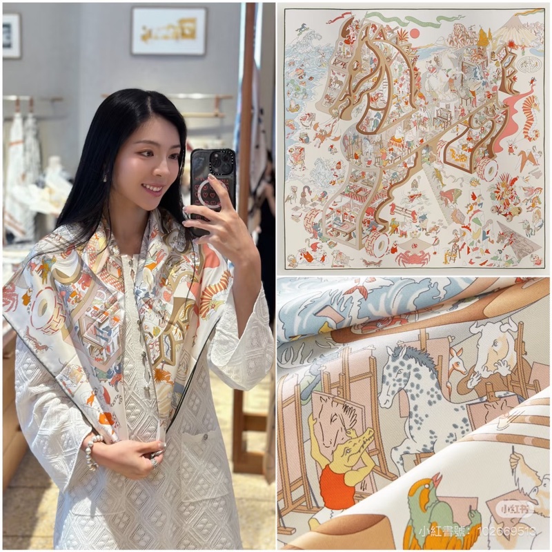 「M.Y精品」 🐎馬家 馬術學院 絲巾 真絲絲巾 送禮-0