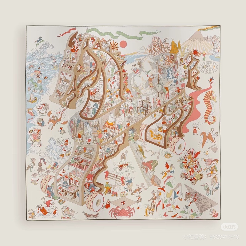 「M.Y精品」 🐎馬家 馬術學院 絲巾 真絲絲巾 送禮-2