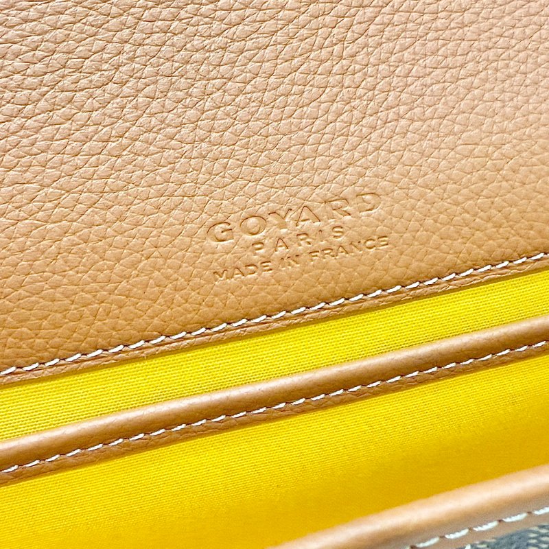 GOYARD - 棕色牛皮拚logo老花belvedere郵差包-13