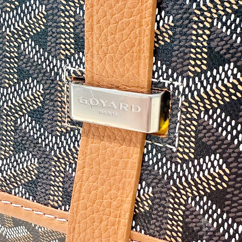 GOYARD - 棕色牛皮拚logo老花belvedere郵差包-14