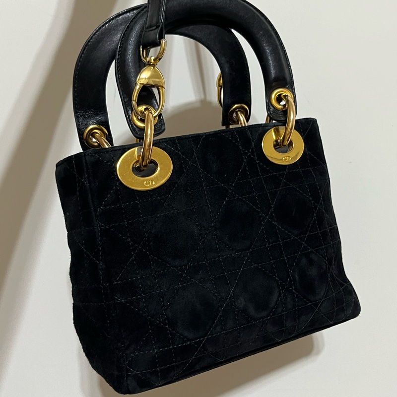 Dior mini Lady vintage古董包 黑色 附原背帶 不議價-1