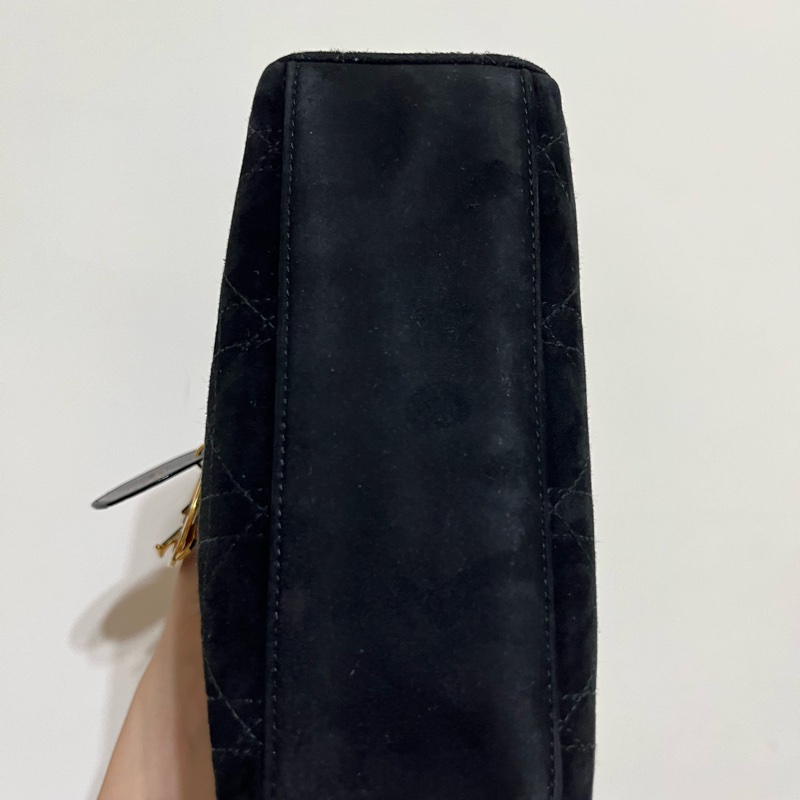 Dior mini Lady vintage古董包 黑色 附原背帶 不議價-7