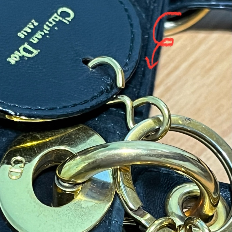 Dior mini Lady vintage古董包 黑色 附原背帶 不議價-13