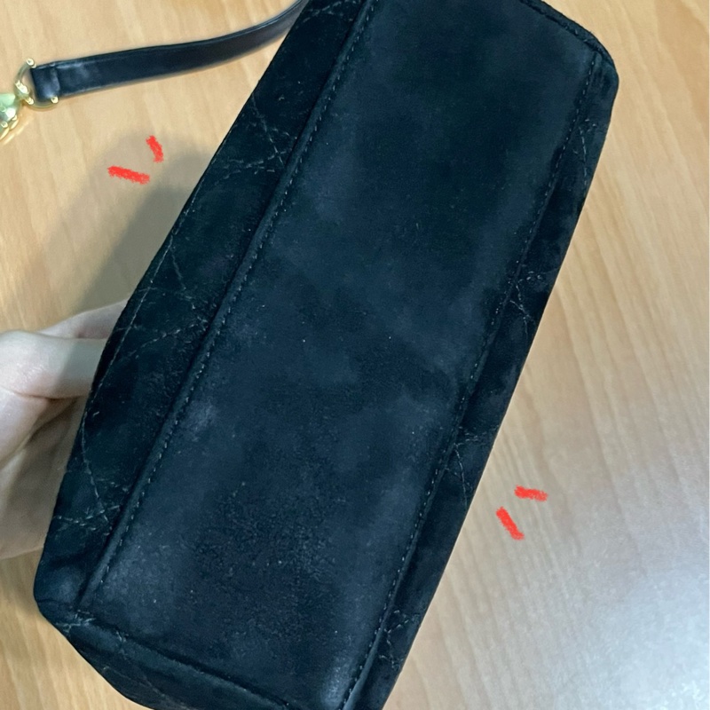 Dior mini Lady vintage古董包 黑色 附原背帶 不議價-16