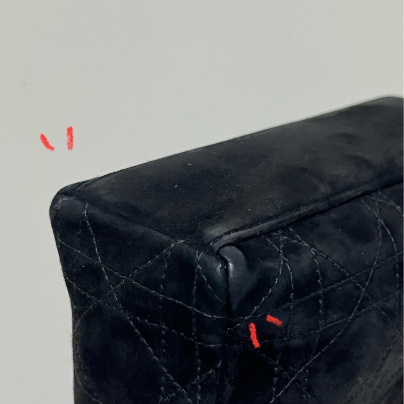 Dior mini Lady vintage古董包 黑色 附原背帶 不議價-24