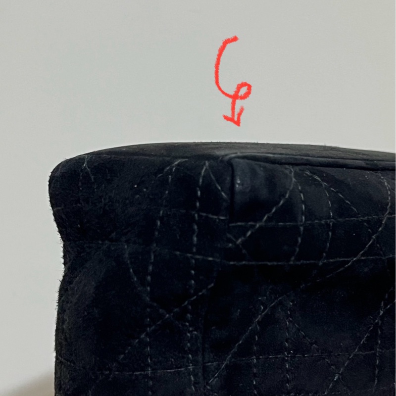 Dior mini Lady vintage古董包 黑色 附原背帶 不議價-25