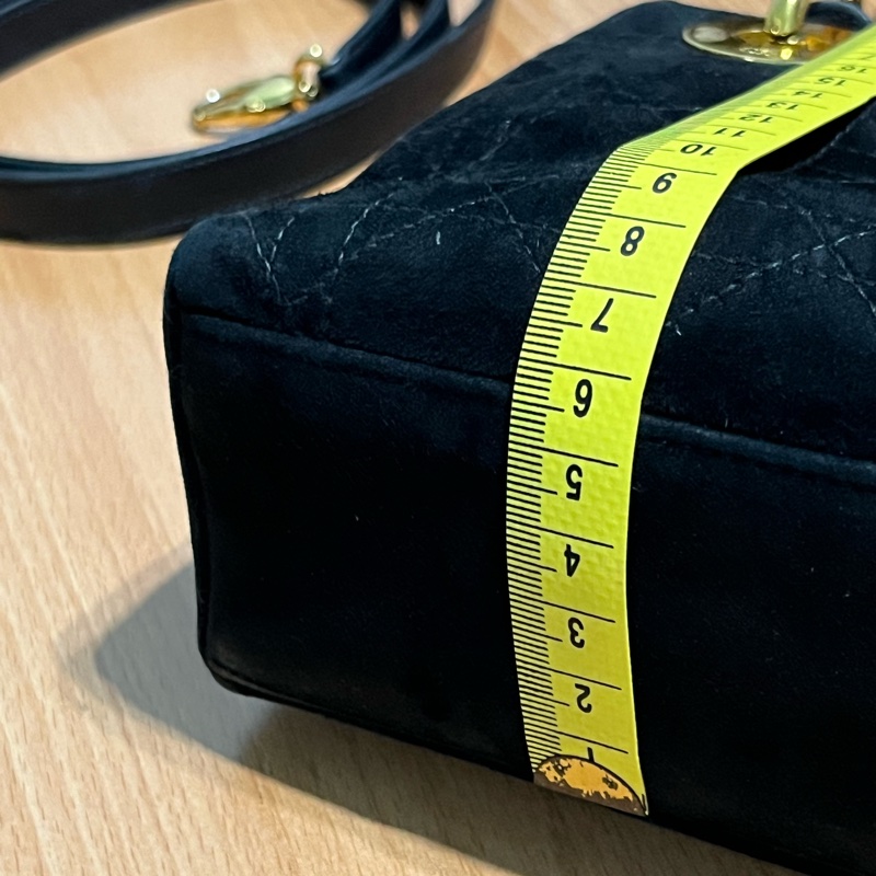 Dior mini Lady vintage古董包 黑色 附原背帶 不議價-30