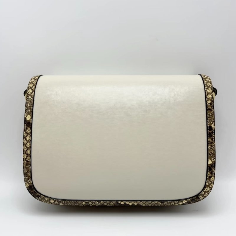 GUCCI 白金蟒蛇皮滾邊1955斜背包25*18*8 98新配件塵袋-5