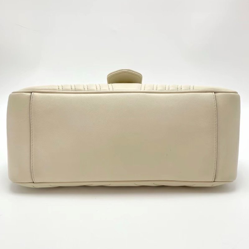 GUCCI Marmont 白金馬蒙手提斜背包27*19*10 98新配件塵袋-3