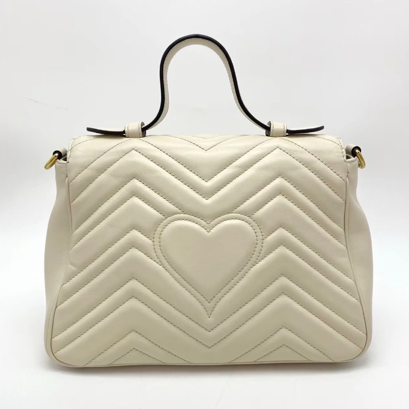 GUCCI Marmont 白金馬蒙手提斜背包27*19*10 98新配件塵袋-5