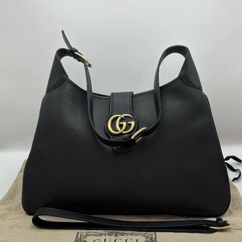 GUCCI 黑金雙G logo hobo包 47*43*3 全新閒置配件塵袋