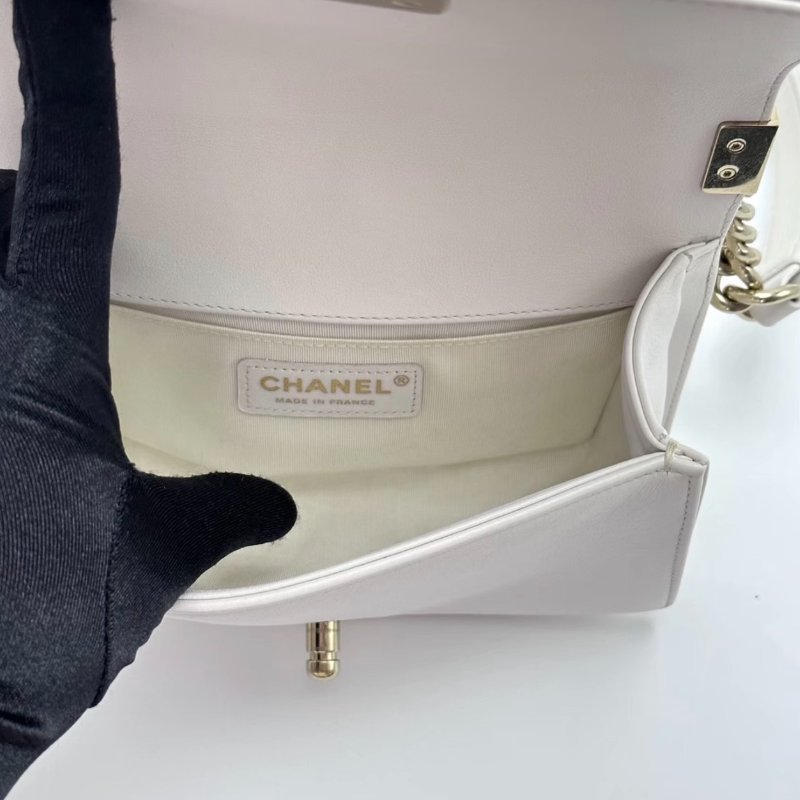 CHANEL 白金限量編織Leboy小號20*12*6 98新配件塵袋-1