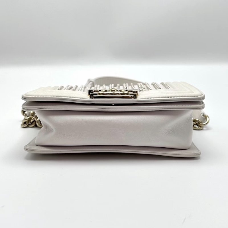 CHANEL 白金限量編織Leboy小號20*12*6 98新配件塵袋-3