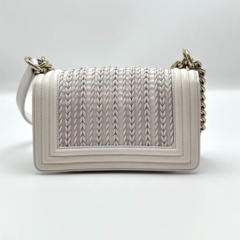 CHANEL 白金限量編織Leboy小號20*12*6 98新配件塵袋-5