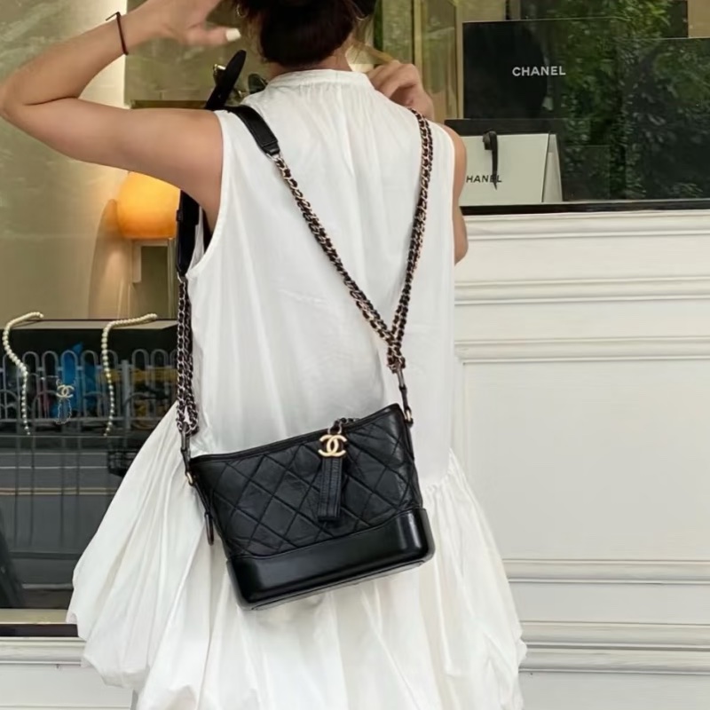 💯CHANEL 流浪包 黑金小號 大全配-3