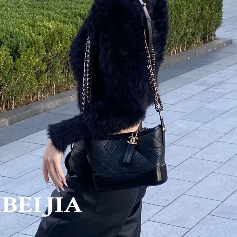 💯CHANEL 流浪包 黑金小號 大全配-4