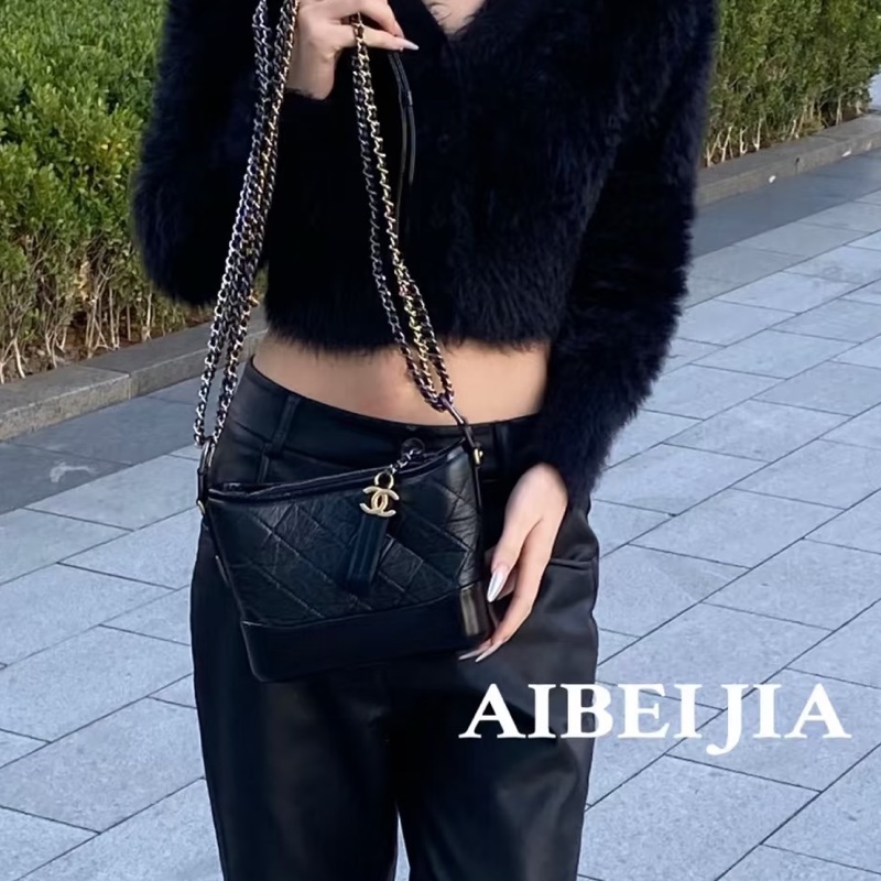 💯CHANEL 流浪包 黑金小號 大全配-5