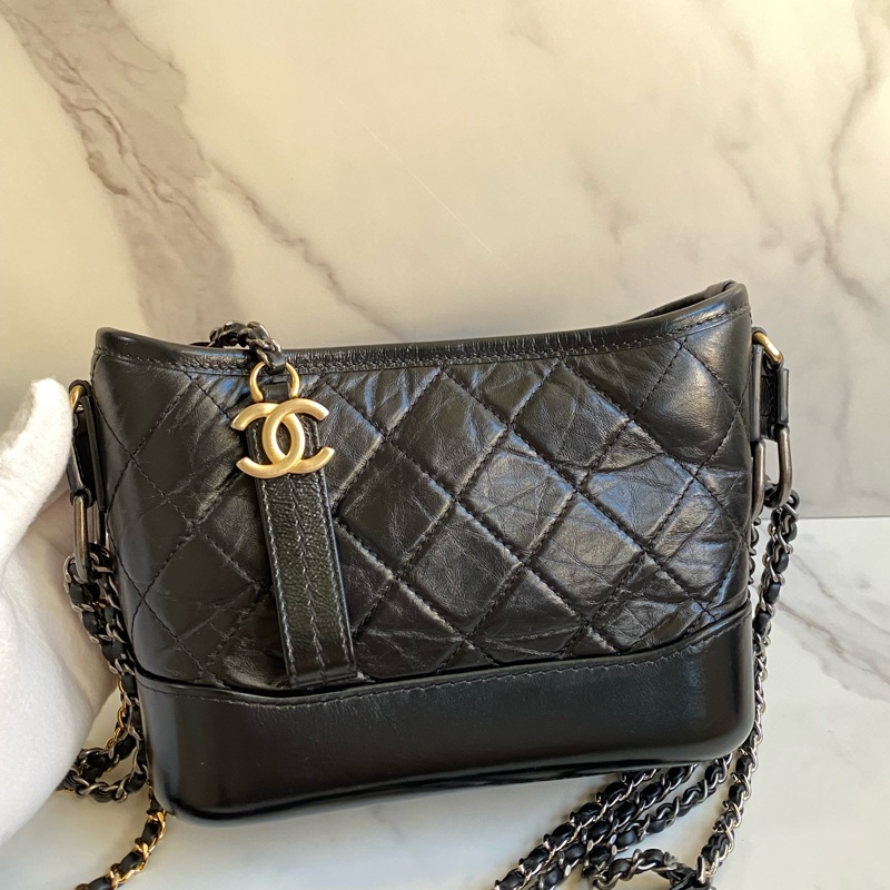 💯CHANEL 流浪包 黑金小號 大全配-8