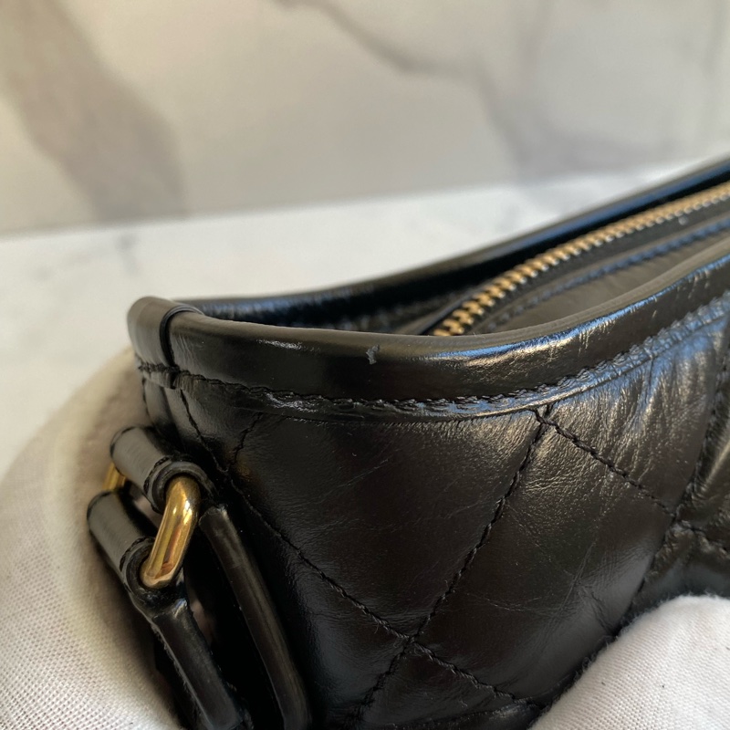 💯CHANEL 流浪包 黑金小號 大全配-19