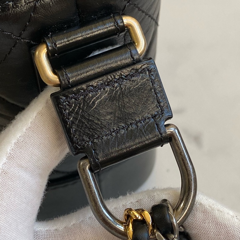 💯CHANEL 流浪包 黑金小號 大全配-32