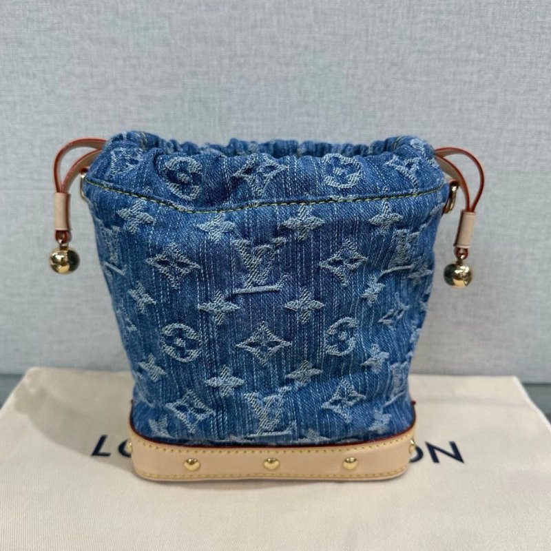 LV 藍色牛仔肩背水桶包芯片款20.5*17.5*8.8 全新閒置配件塵袋盒子-4