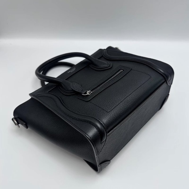 CELINE 黑色Luggage Nano手提背笑臉包20*21*10 98新配件塵袋-3